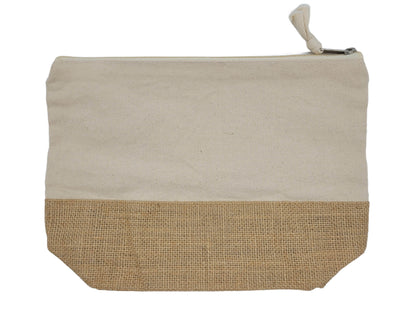 Pochette grande cotone/juta personalizzabile