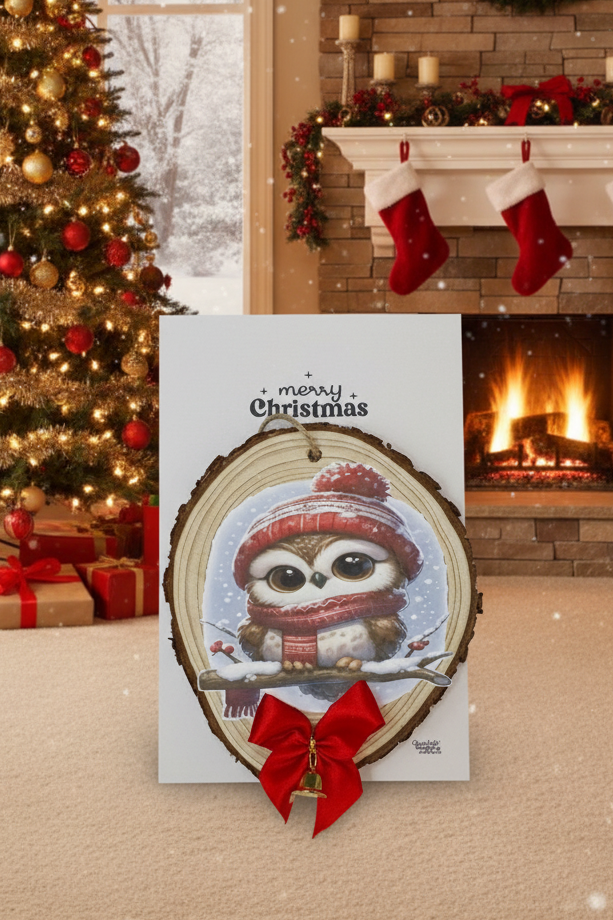 Tronchetto in legno con tag personalizzato