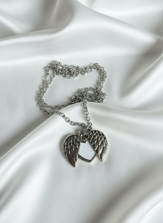 Collana a cuore con personalizzazione interna Argento