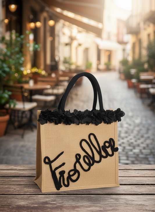 Borsa juta personalizzabile