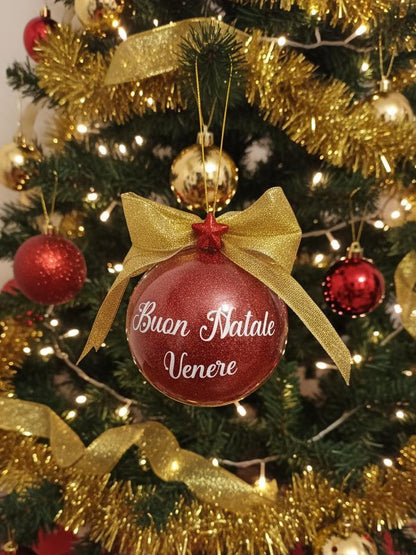 Palline Natale con scritta personalizzabile
