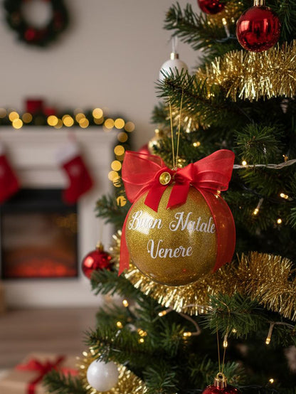 Palline Natale con scritta personalizzabile