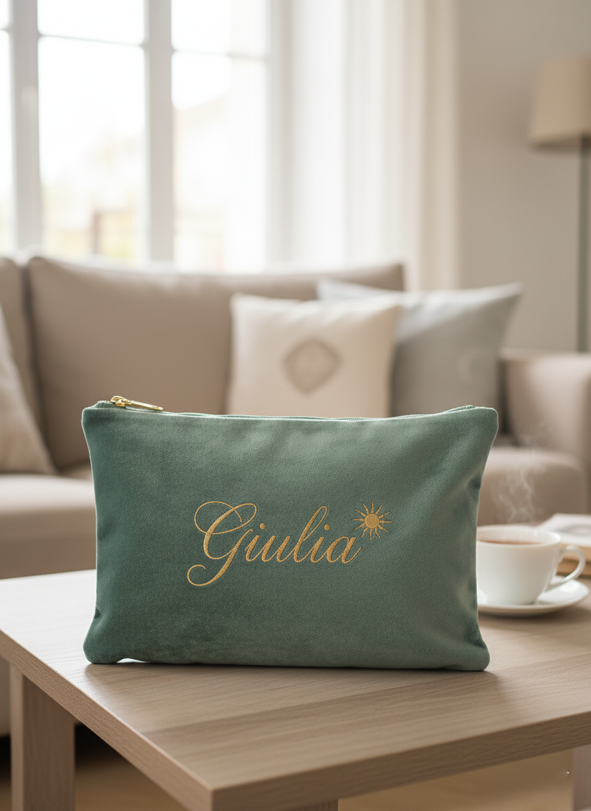 Pochette grande velluto 32x24 personalizzabile vari colori